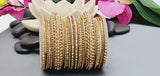 Exceptional Premium Quality Latest Indian Bollywood Reverse Kundan Gold Full Bangles Set