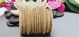 Exceptional Premium Quality Latest Indian Bollywood Reverse Kundan Gold Full Bangles Set
