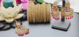 Indian Fashion Ethnic Designer Wedding Wear Kundan Tikka Earrings Set.