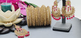 Indian Fashion Ethnic Designer Wedding Wear Kundan Tikka Earrings Set.