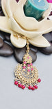 Indian Fashion Ethnic Designer Wedding Wear Kundan Tikka Earrings Set.