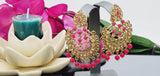 Indian Fashion Ethnic Designer Wedding Wear Kundan Tikka Earrings Set.
