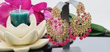 Indian Fashion Ethnic Designer Wedding Wear Kundan Tikka Earrings Set.