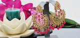 Indian Fashion Ethnic Designer Wedding Wear Kundan Tikka Earrings Set.