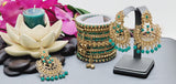 Latest High Quality Collection Indian Bollywood Kundan Tikka Earrings Set