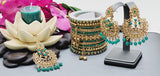 Latest High Quality Collection Indian Bollywood Kundan Tikka Earrings Set