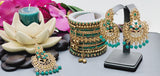 Latest High Quality Collection Indian Bollywood Kundan Tikka Earrings Set