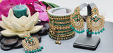Latest High Quality Collection Indian Bollywood Kundan Tikka Earrings Set