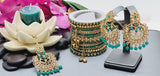 Latest High Quality Collection Indian Bollywood Kundan Tikka Earrings Set