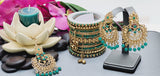 Latest High Quality Collection Indian Bollywood Kundan Tikka Earrings Set