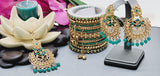 Latest High Quality Collection Indian Bollywood Kundan Tikka Earrings Set
