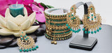 Latest High Quality Collection Indian Bollywood Kundan Tikka Earrings Set