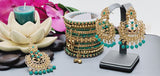 Latest High Quality Collection Indian Bollywood Kundan Tikka Earrings Set