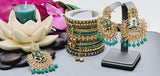 Latest High Quality Collection Indian Bollywood Kundan Tikka Earrings Set