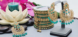 Latest High Quality Collection Indian Bollywood Kundan Tikka Earrings Set