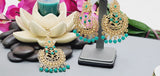 Latest High Quality Collection Indian Bollywood Kundan Tikka Earrings Set