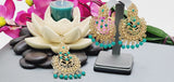 Latest High Quality Collection Indian Bollywood Kundan Tikka Earrings Set