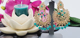 Latest High Quality Collection Indian Bollywood Kundan Tikka Earrings Set