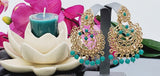 Latest High Quality Collection Indian Bollywood Kundan Tikka Earrings Set