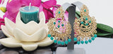 Latest High Quality Collection Indian Bollywood Kundan Tikka Earrings Set