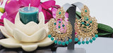 Latest High Quality Collection Indian Bollywood Kundan Tikka Earrings Set
