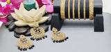 Extraordinary High Quality Indian Bollywood Kundan Polki Tikka Earrings Set
