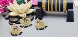 Extraordinary High Quality Indian Bollywood Kundan Polki Tikka Earrings Set