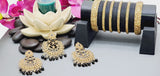 Extraordinary High Quality Indian Bollywood Kundan Polki Tikka Earrings Set