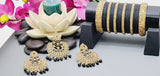 Extraordinary High Quality Indian Bollywood Kundan Polki Tikka Earrings Set