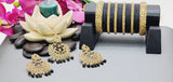 Extraordinary High Quality Indian Bollywood Kundan Polki Tikka Earrings Set