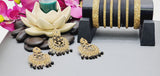 Extraordinary High Quality Indian Bollywood Kundan Polki Tikka Earrings Set