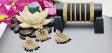Extraordinary High Quality Indian Bollywood Kundan Polki Tikka Earrings Set