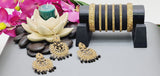 Extraordinary High Quality Indian Bollywood Kundan Polki Tikka Earrings Set