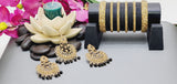 Extraordinary High Quality Indian Bollywood Kundan Polki Tikka Earrings Set