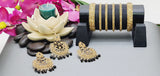 Extraordinary High Quality Indian Bollywood Kundan Polki Tikka Earrings Set