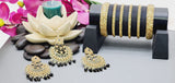 Extraordinary High Quality Indian Bollywood Kundan Polki Tikka Earrings Set