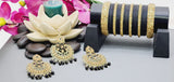 Extraordinary High Quality Indian Bollywood Kundan Polki Tikka Earrings Set