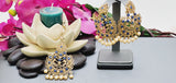 Dazzling High Quality Latest collection In Indian fashion Kundan Polki Tikka Earrings Set