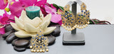 Dazzling High Quality Latest collection In Indian fashion Kundan Polki Tikka Earrings Set