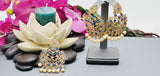 Dazzling High Quality Latest collection In Indian fashion Kundan Polki Tikka Earrings Set