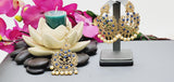 Dazzling High Quality Latest collection In Indian fashion Kundan Polki Tikka Earrings Set