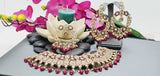 Astonishing Latest High Quality Designer Indian Reverse Kundan Choker Necklace Set