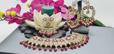 Astonishing Latest High Quality Designer Indian Reverse Kundan Choker Necklace Set
