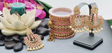 Breathtaking Latest Collection In Indian Bollywood Reverse Kundan Tikka Earrings Set