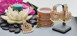 Breathtaking Latest Collection In Indian Bollywood Reverse Kundan Tikka Earrings Set