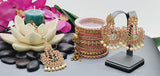 Breathtaking Latest Collection In Indian Bollywood Reverse Kundan Tikka Earrings Set