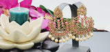 Breathtaking Latest Collection In Indian Bollywood Reverse Kundan Tikka Earrings Set