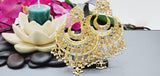 A Very Classy Breathtaking Latest Indian Kundan Pearl Big Earrings Set