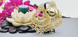 A Very Classy Breathtaking Latest Indian Kundan Pearl Big Earrings Set