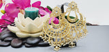 A Very Classy Breathtaking Latest Indian Kundan Pearl Big Earrings Set